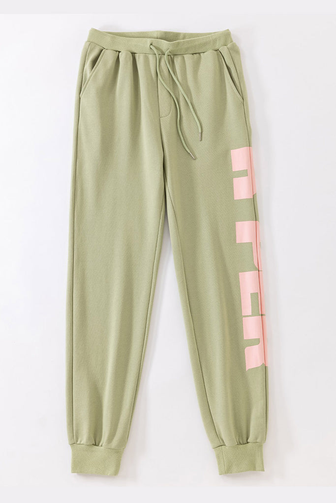 Youth | Half Face Green Joggers